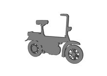 Charger l'image dans la galerie, Décoration murale : Silhouette de Mobylette